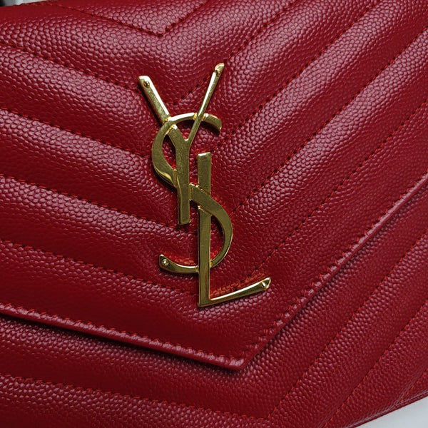 MONOGRAM Medium Chevron Calfskin Red