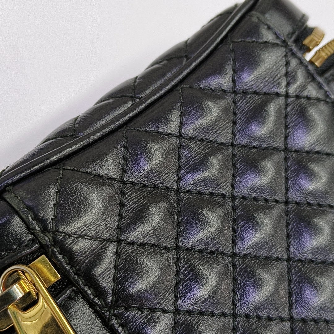Zumi Quilted Calfskin Black