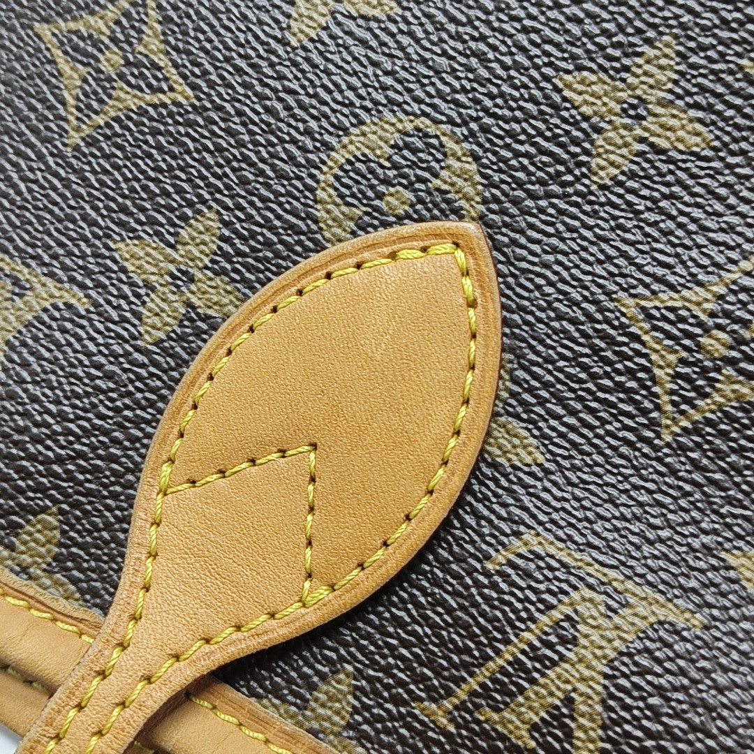 NEVERFULL MM Monogram Coated Canvas Brown