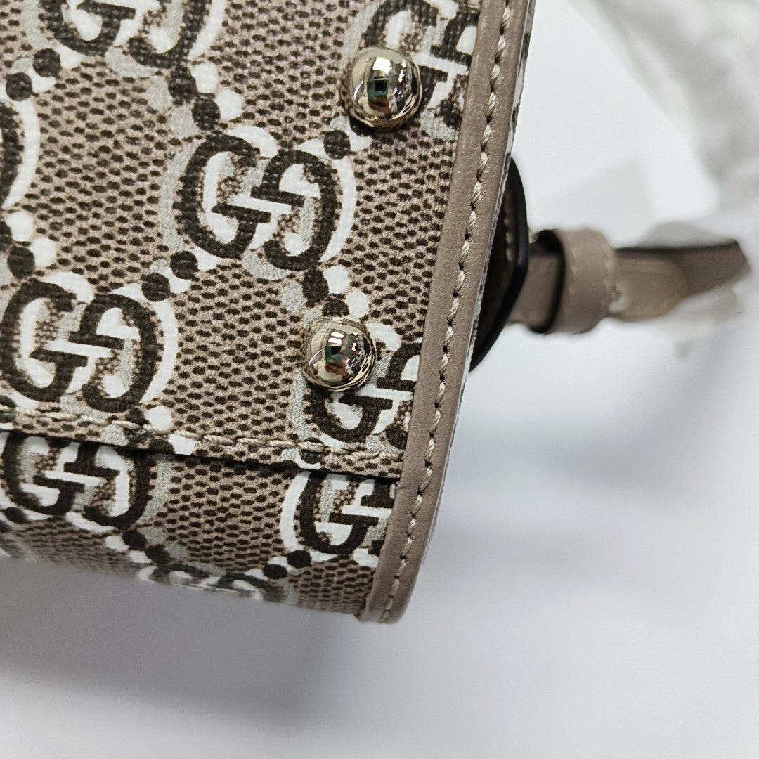 Monogram Coated Canvas Shoulder Bag Super Mini Gray