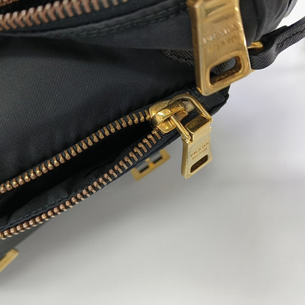Nylon Shoulder Bag Black