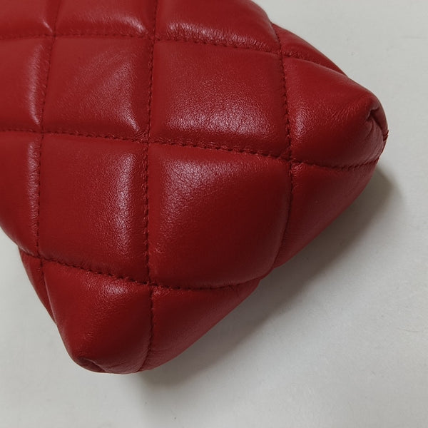 Touch Quilted Calfskin Red