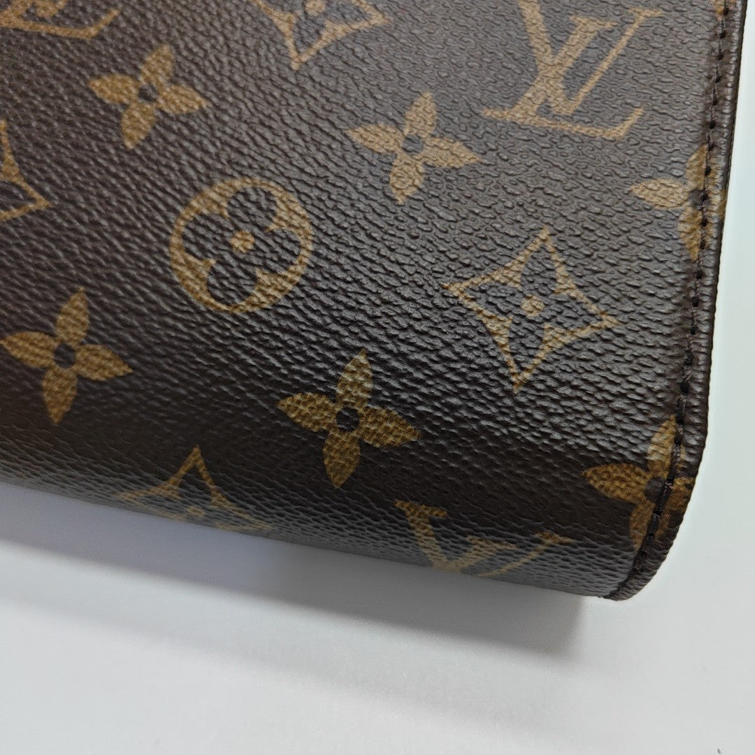 Lily Monogram Coated Canvas Brown