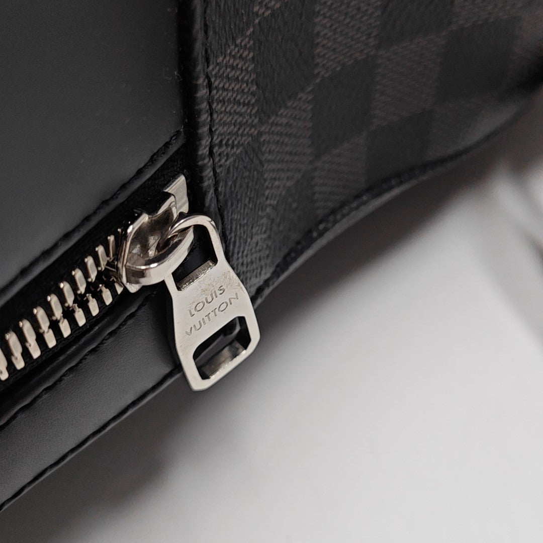 JOSH Damier Graphite Coated Canvas Gray