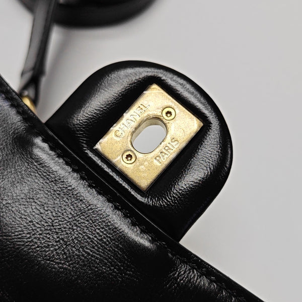 Quilted Calfskin Shoulder Bag Black