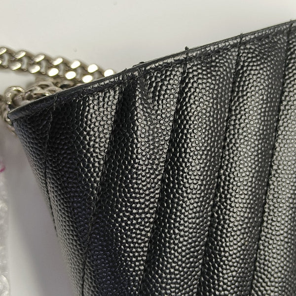 MONOGRAM Medium Chevron Calfskin Black