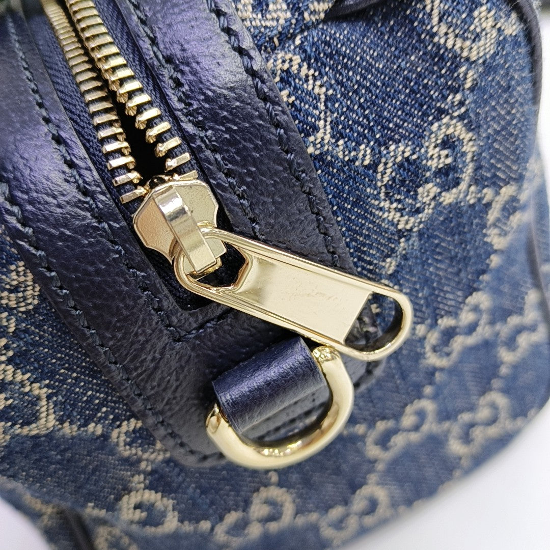 Ophidia Mini Monogram Denim Blue