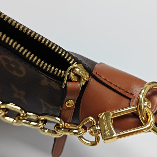 LOOP HOBO Monogram Coated Canvas Brown