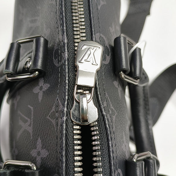 KEEPALL 25 Monogram Coated Canvas Black