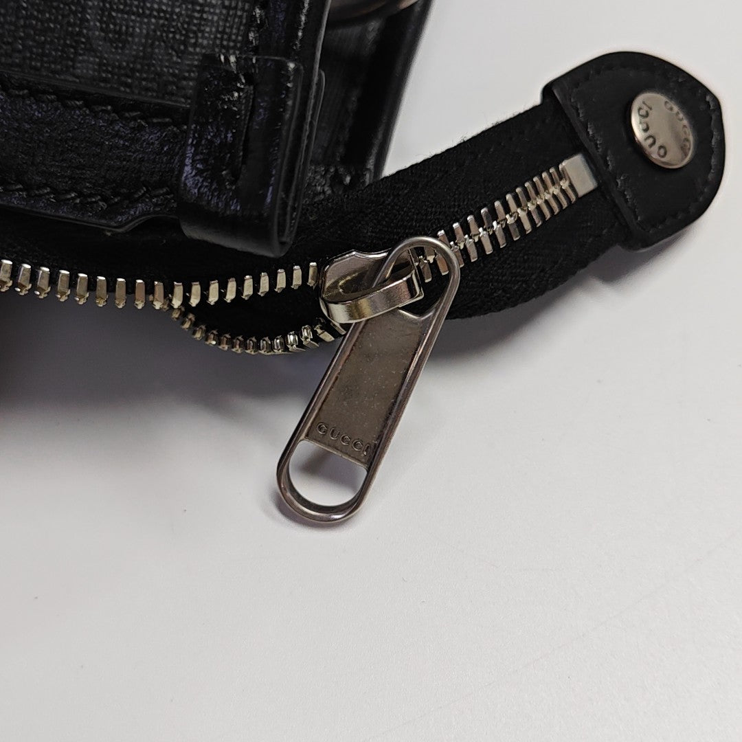Monogram Coated Canvas Crossbody Bag Black