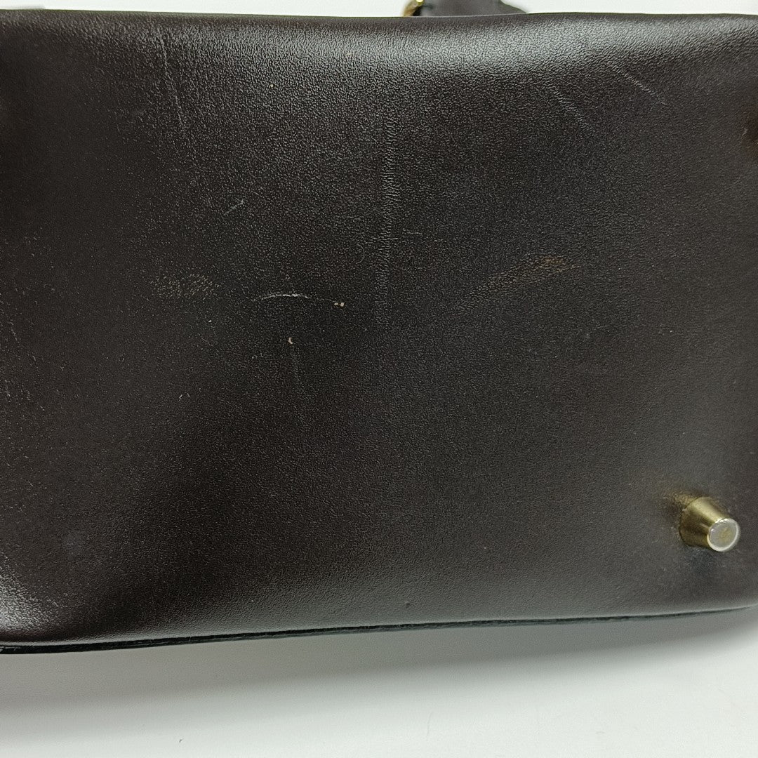 Coated Canvas Top Handle Bag Small Beige