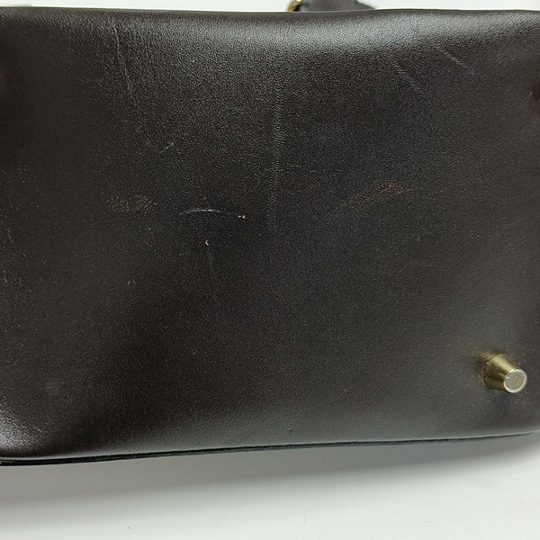 Coated Canvas Top Handle Bag Small Beige
