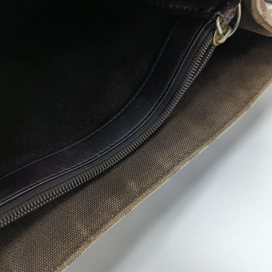 Coated Canvas Tote Bag Beige