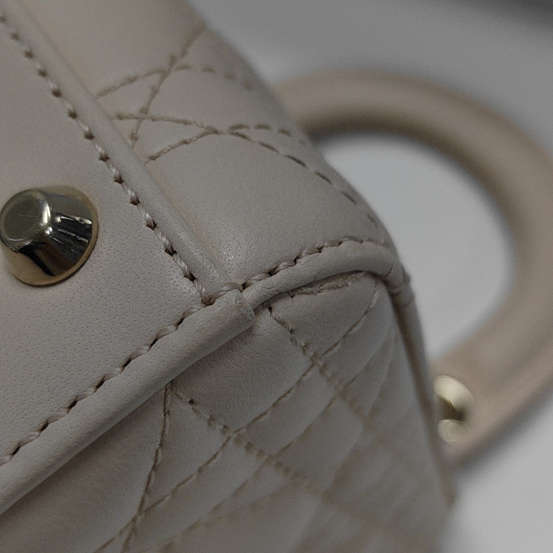 Lady Dior Mini Cannage Lambskin Pink