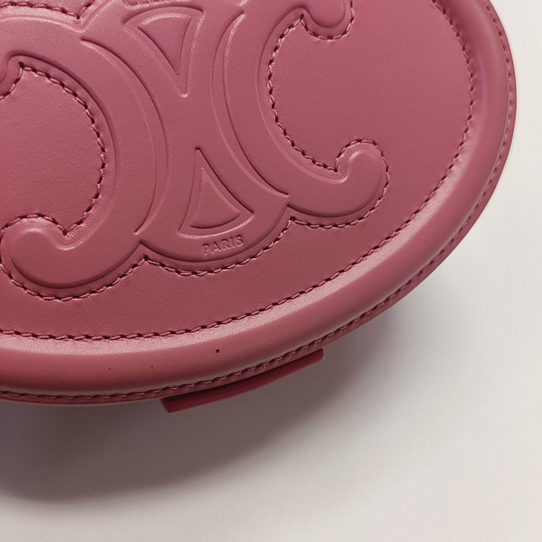 Authenticated pre-owned  TRIOMPHE Calfskin Pink - Top Handle Bag at Looply