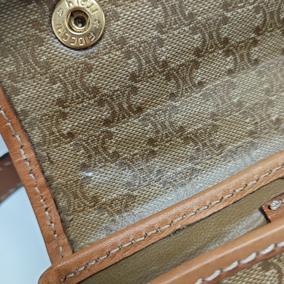 Coated Canvas Belt Bag Brown