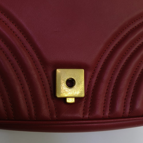 GG Marmont Medium Quilted Calfskin Red