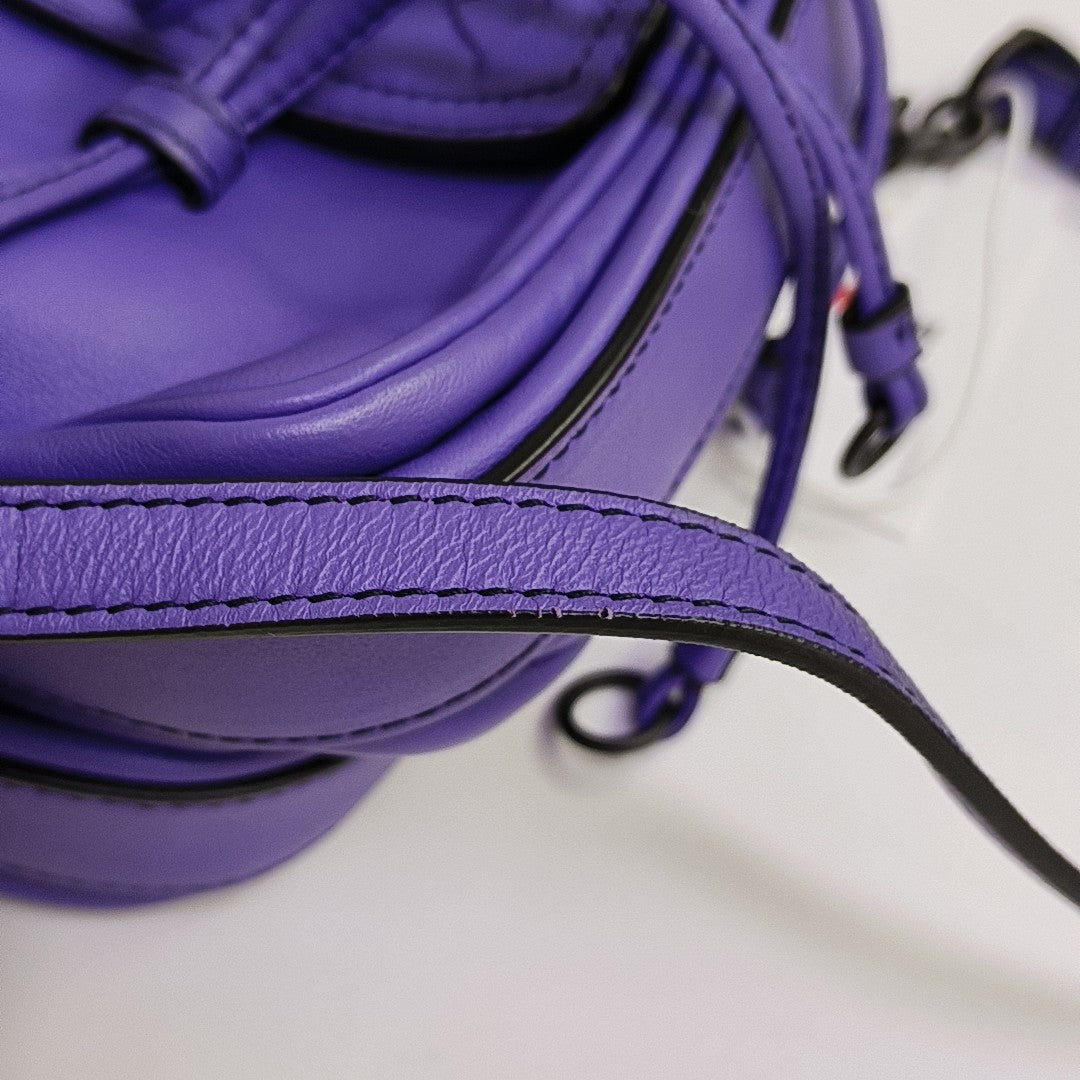 Calfskin Shoulder Bag Purple