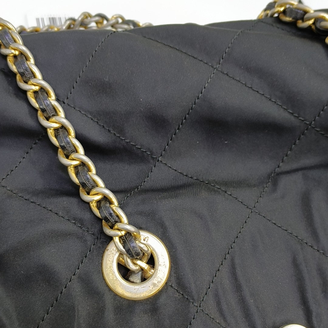 Nylon Quilted Nylon Black