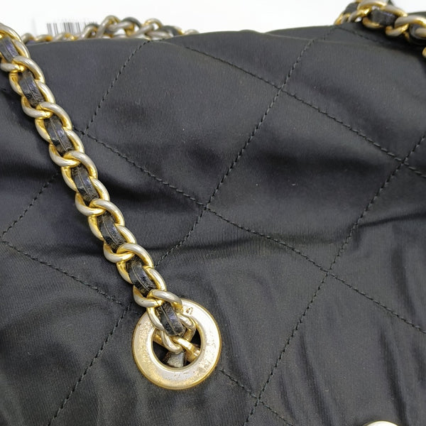 Nylon Quilted Nylon Black