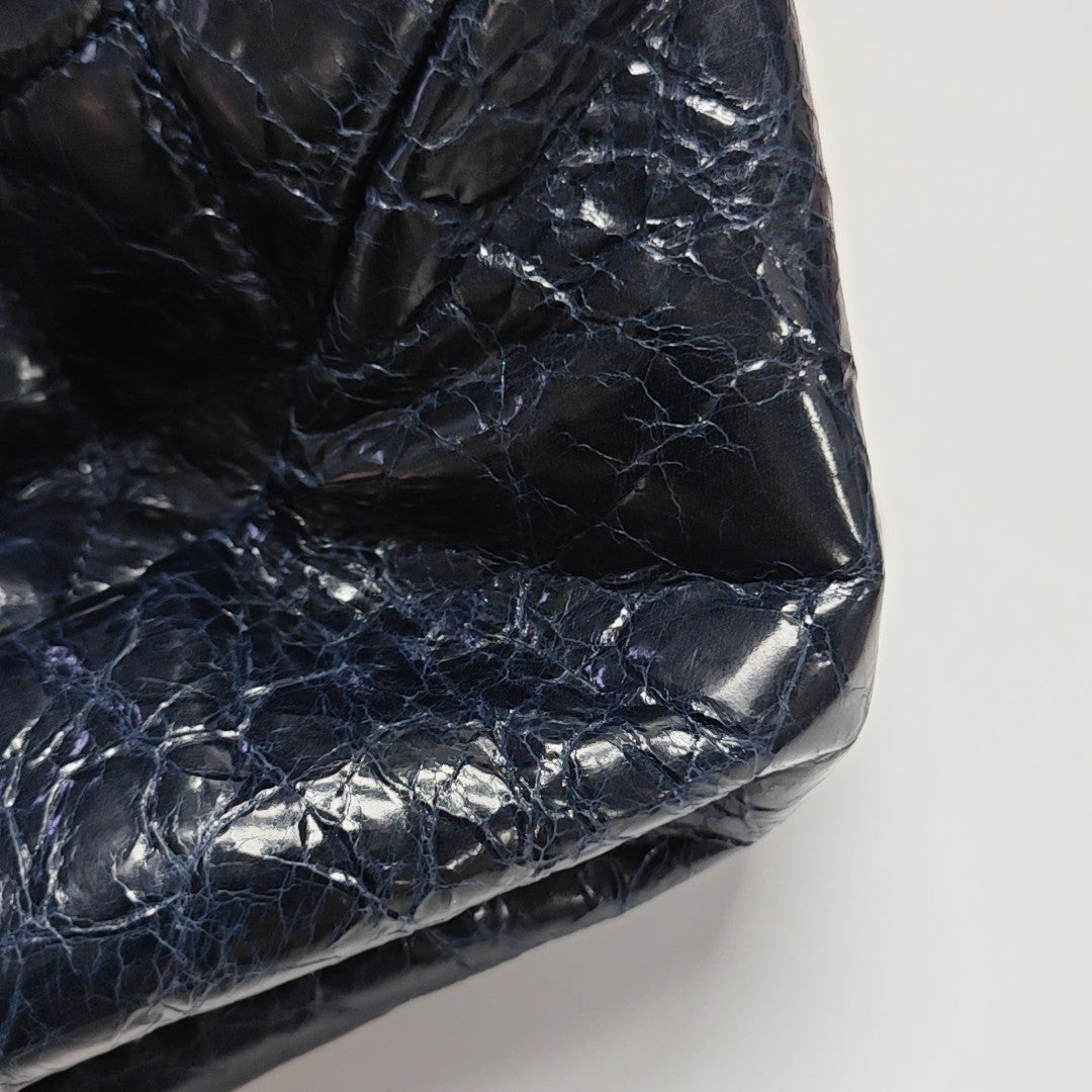 Quilted Calfskin Tote Bag Blue