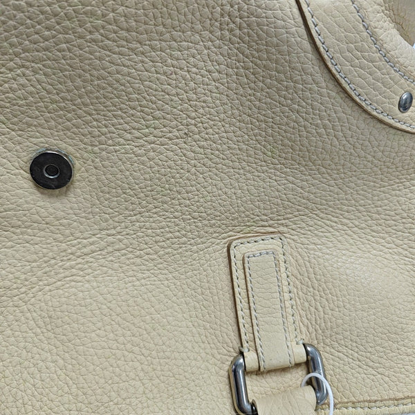 Calfskin Top Handle Bag Beige