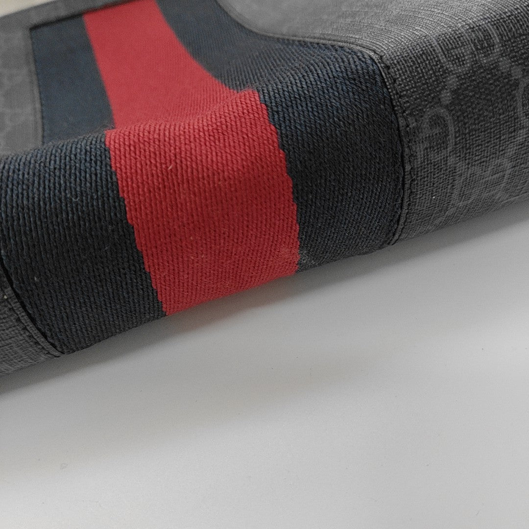 GG Supreme Monogram Coated Canvas Gray