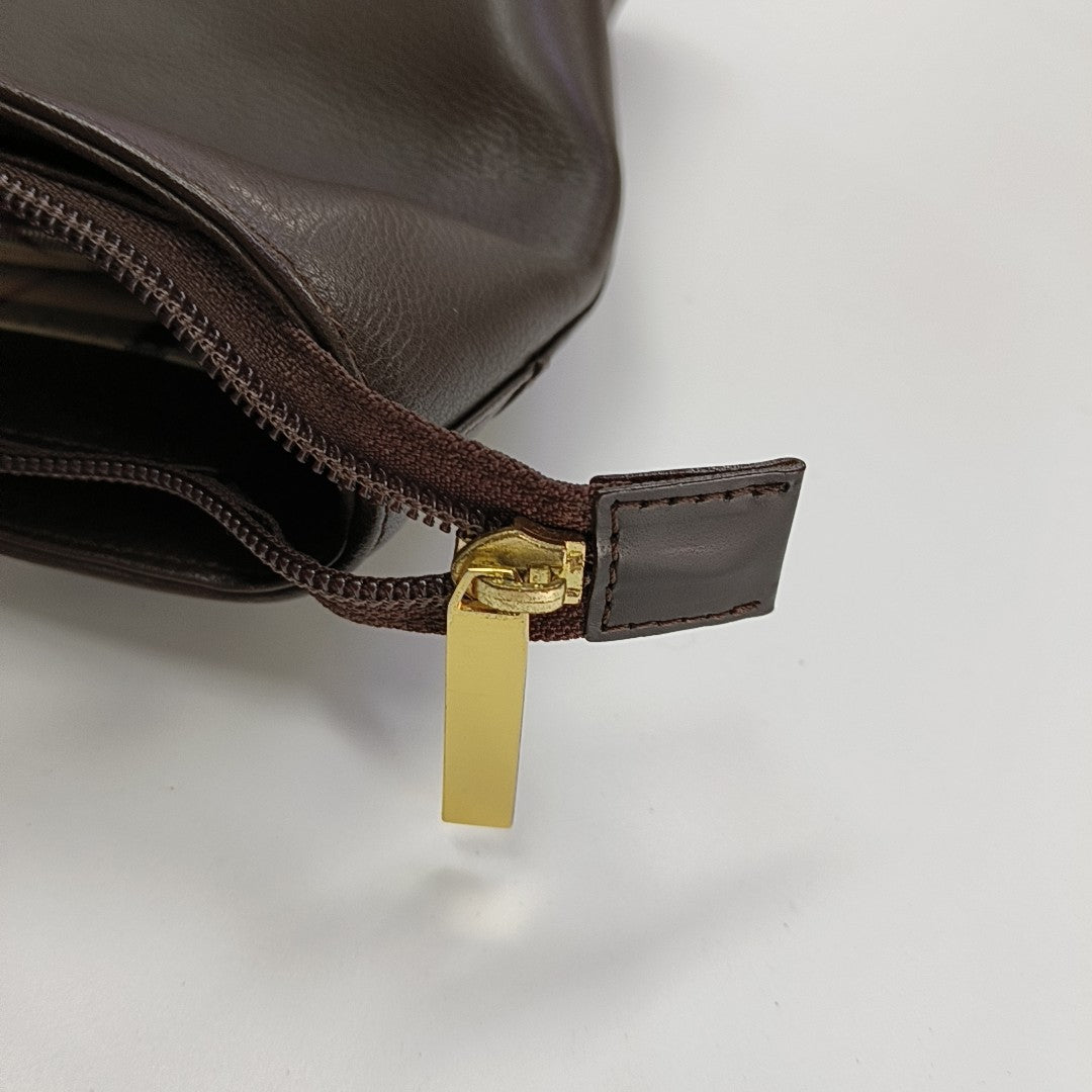 Calfskin Shoulder Bag Brown