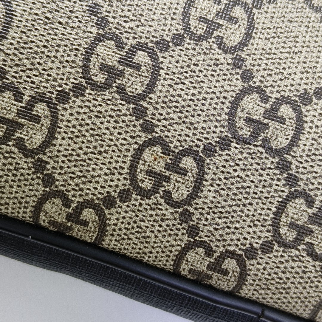 Authenticated pre-owned  GG Marmont Monogram Coated Canvas Beige - Clutch at Looply