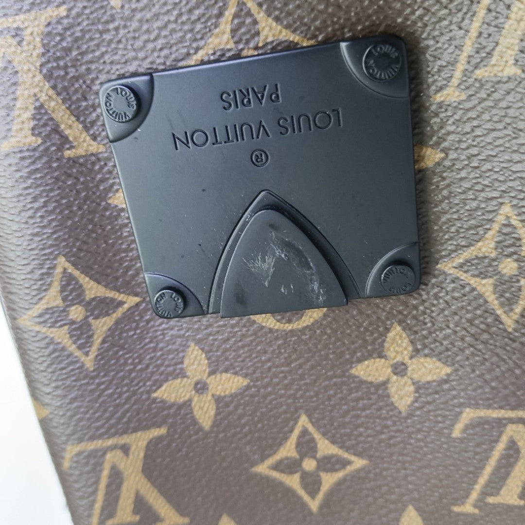 S LOCK Mini Monogram Coated Canvas Brown