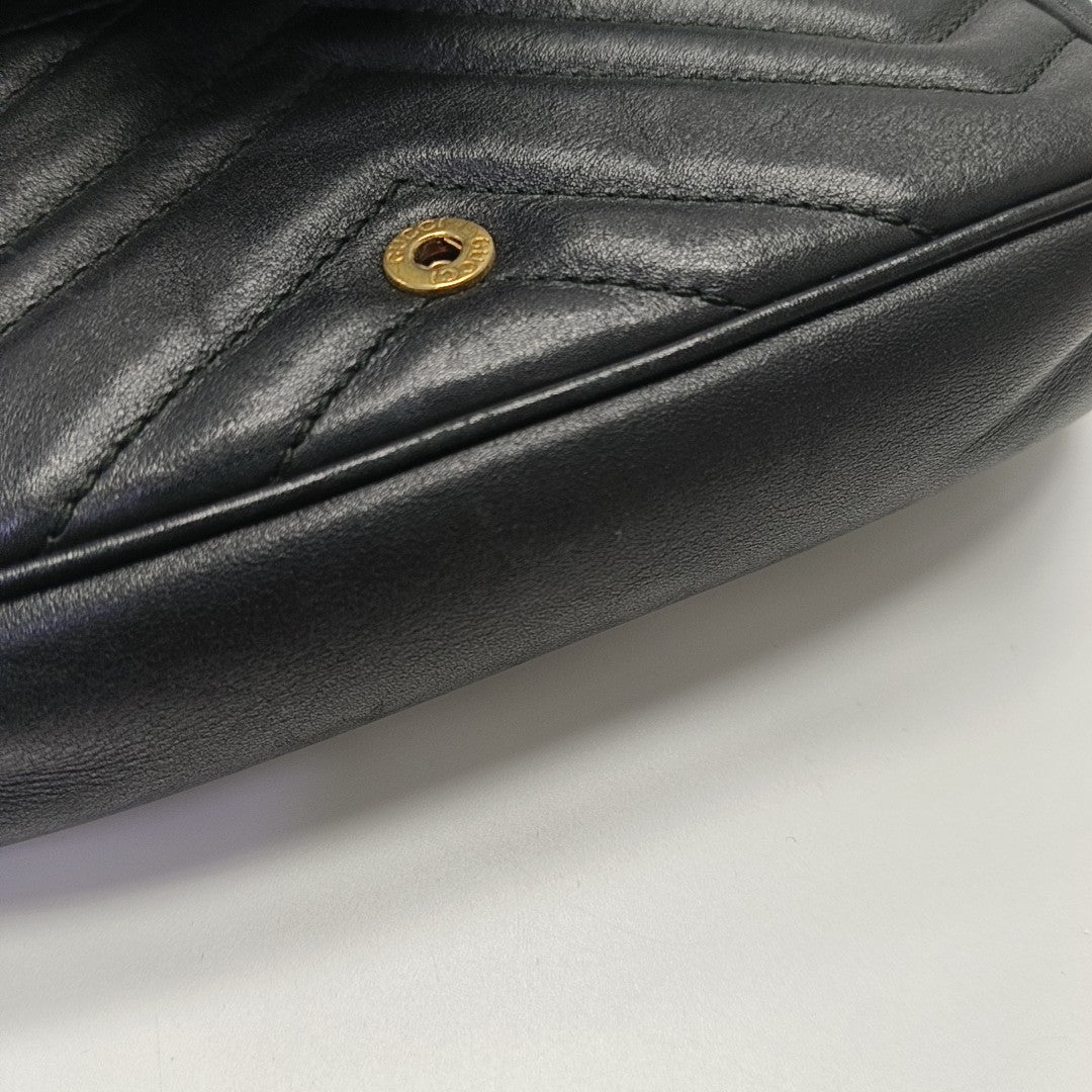 GG Marmont Mini Quilted Calfskin Black