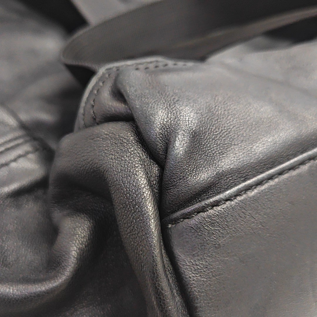 Leather Backpack Black