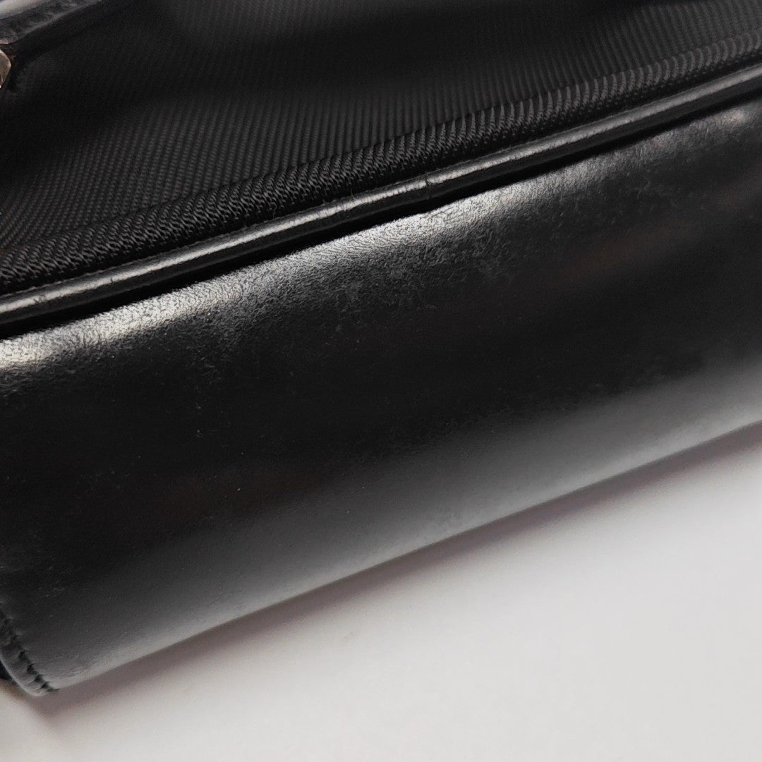 Canvas Top Handle Bag Black