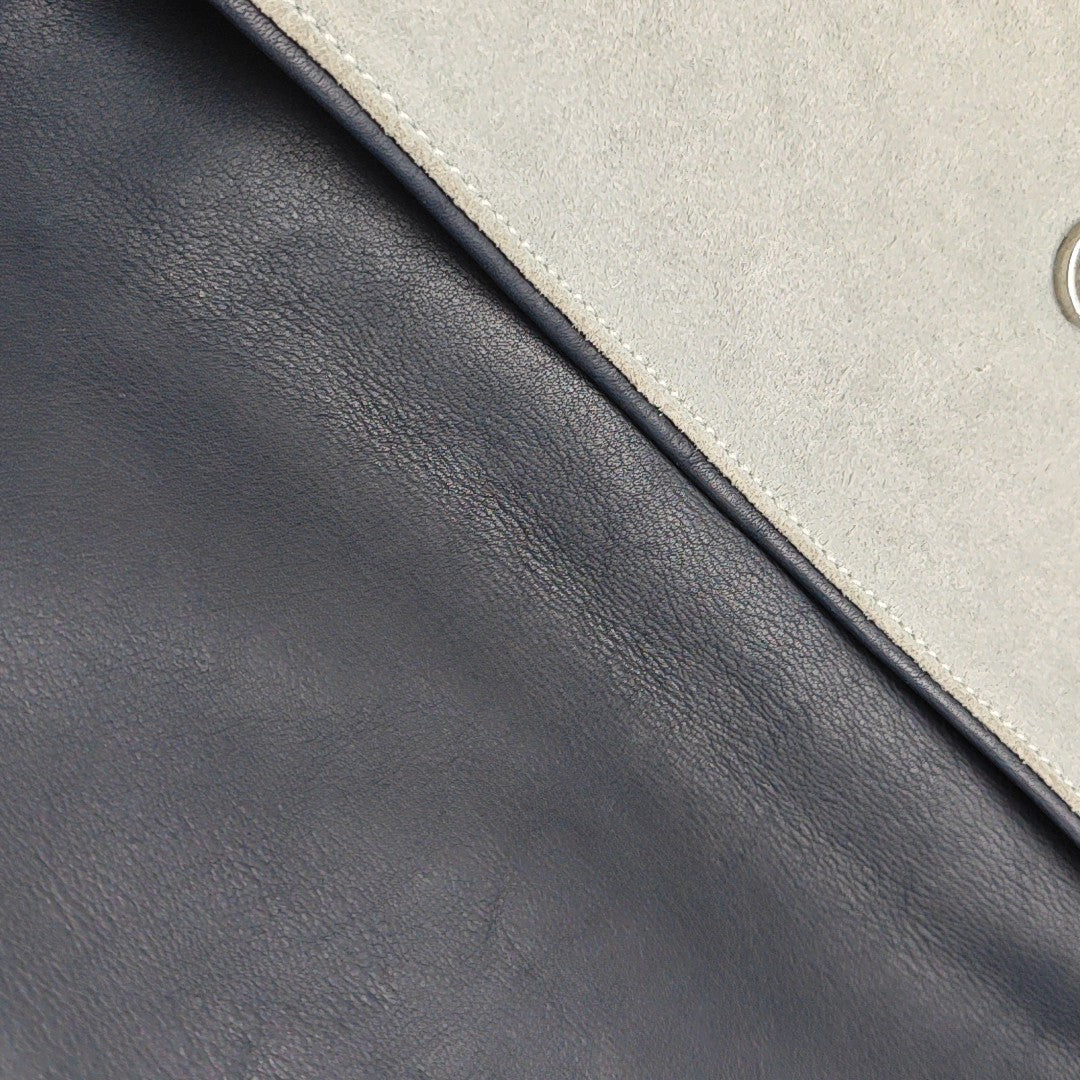 Suede Shoulder Bag Blue