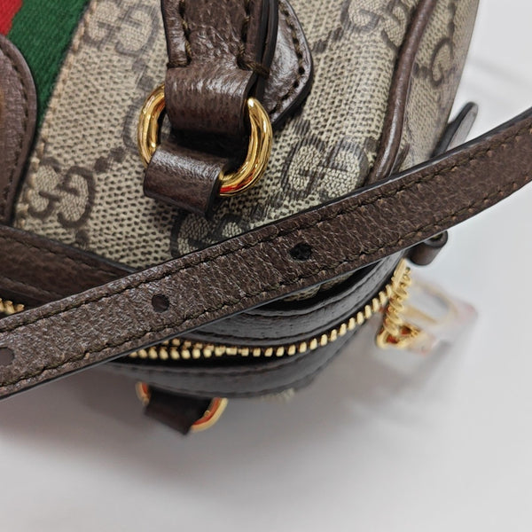 Ophidia Mini Monogram Coated Canvas Beige