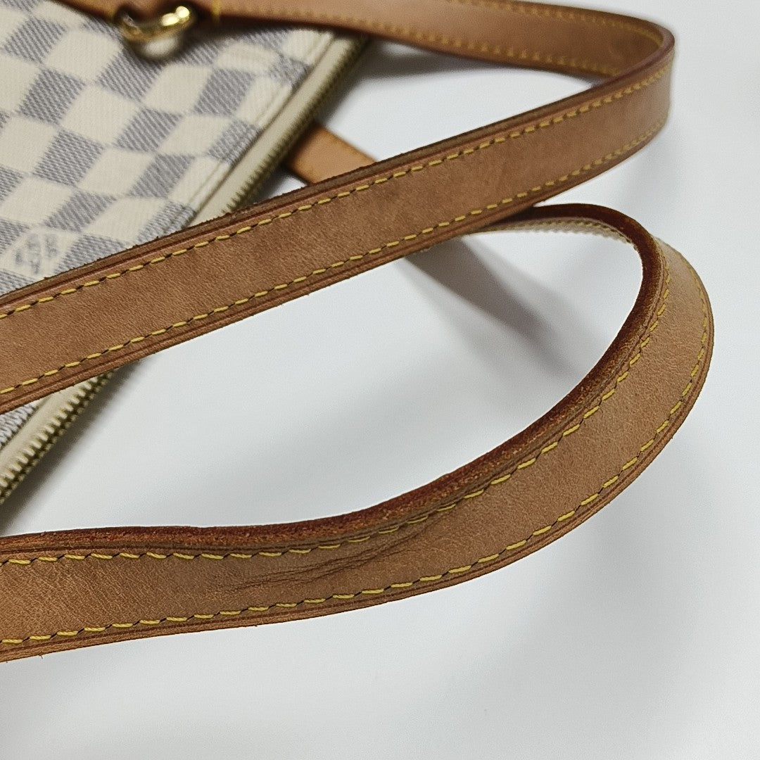 TOTALLY MM Damier Azur Coated Canvas White