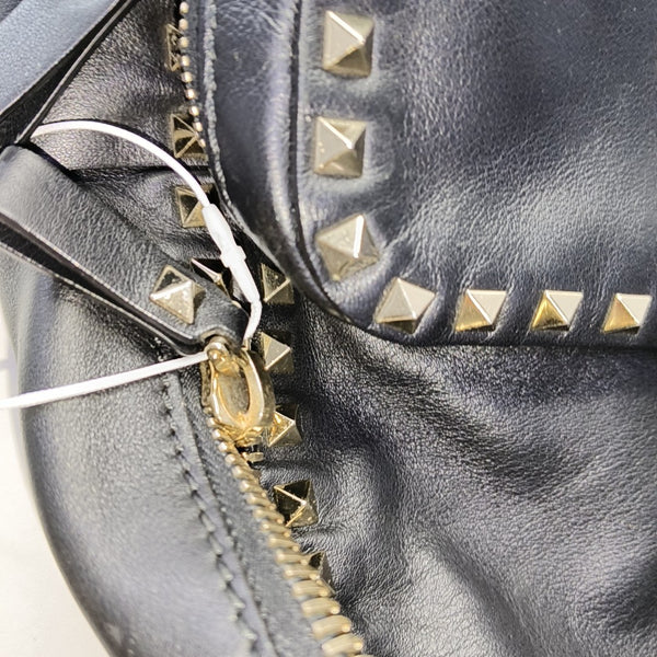 Rockstud Calfskin Black
