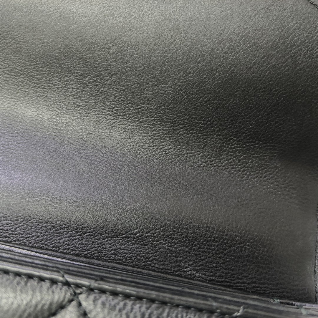 Quilted Calfskin Shoulder Bag Black