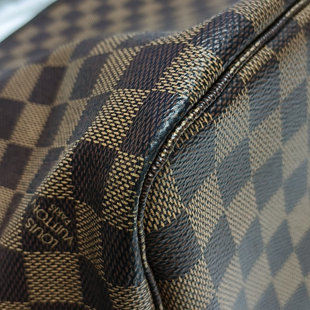 NEVERFULL MM Damier Ebene Coated Canvas Brown