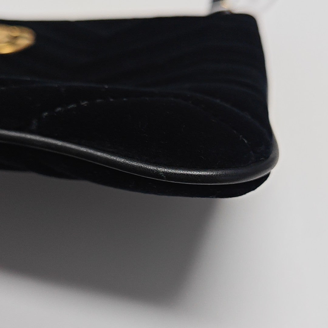 GG Marmont Large Velvet Black