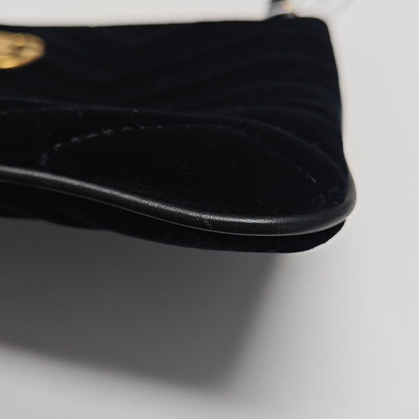 GG Marmont Large Velvet Black