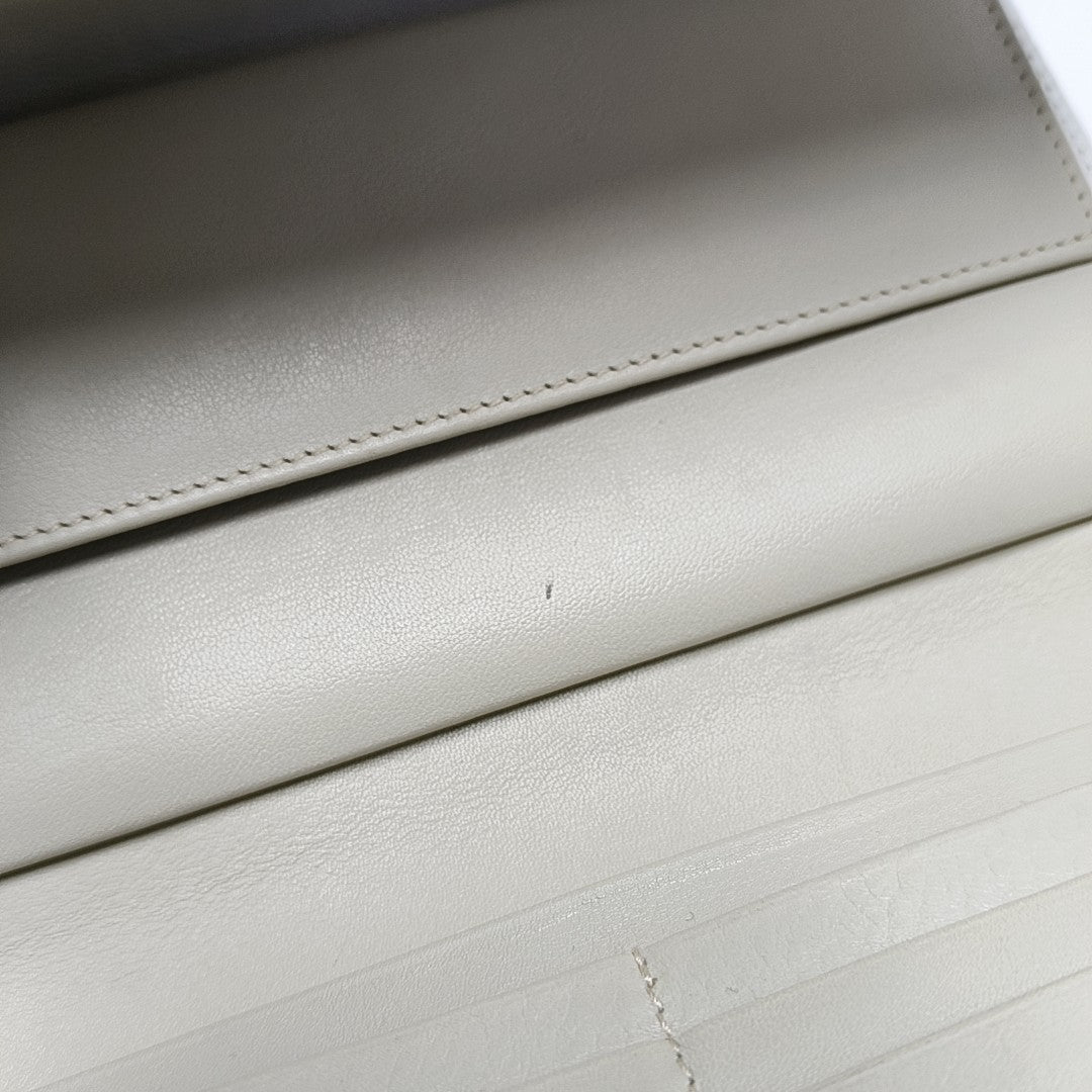 Signature Monogram Calfskin White Wallet
