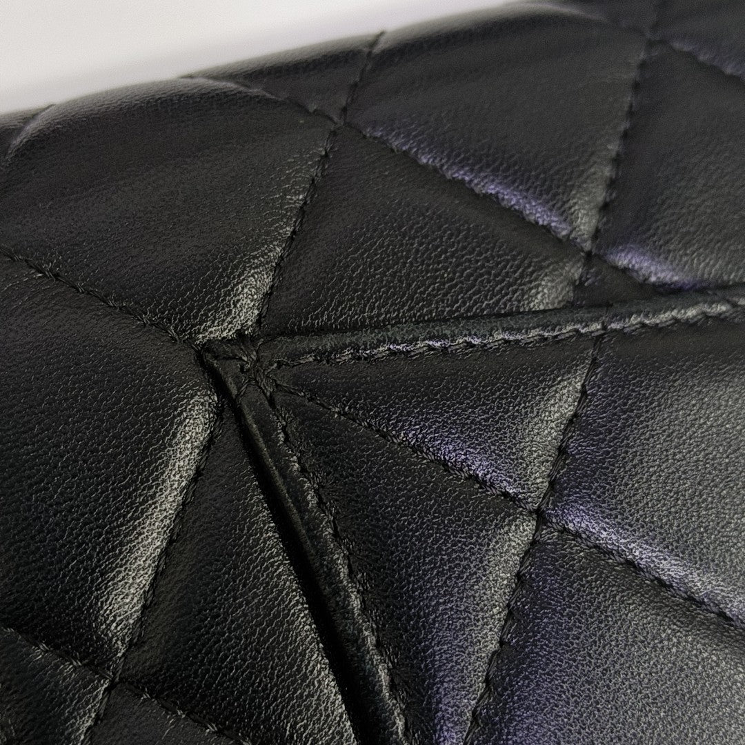 WOC Quilted Lambskin Black