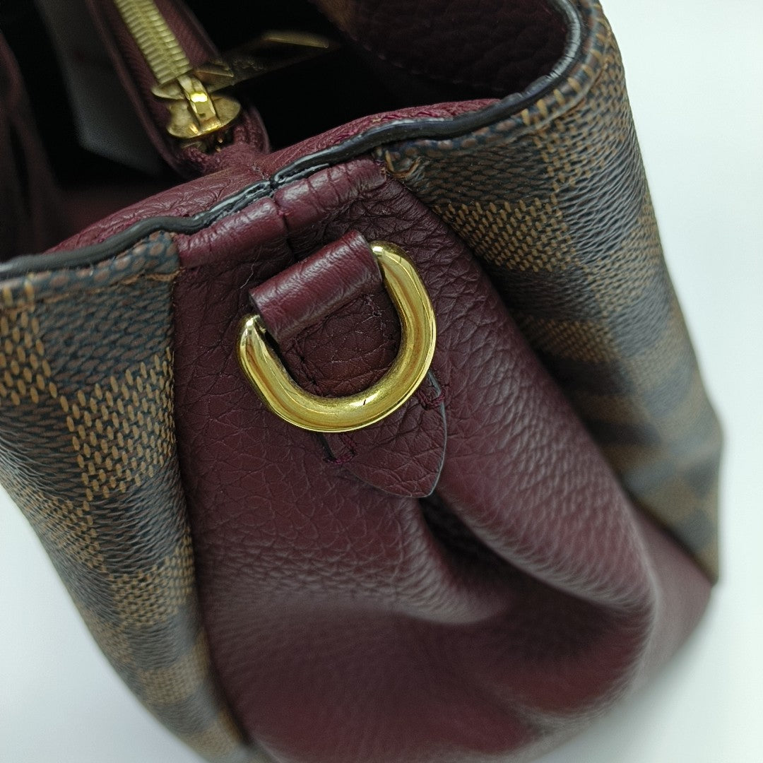 BRITTANY BB Damier Ebene Coated Canvas Brown
