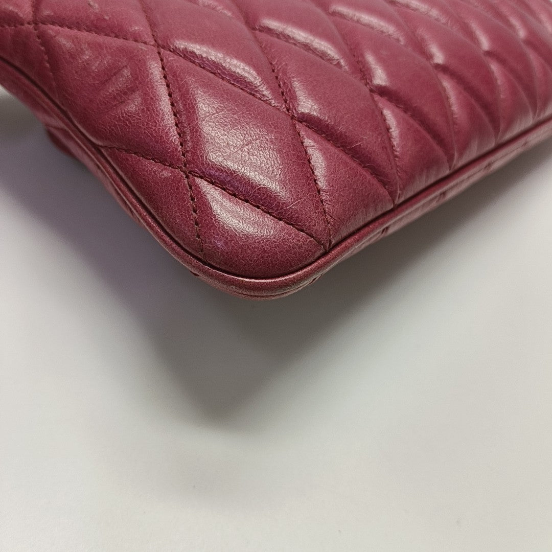 Quilted Lambskin Shoulder Bag Pink
