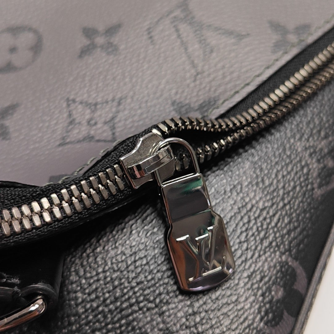 TRIO Monogram Coated Canvas Gray