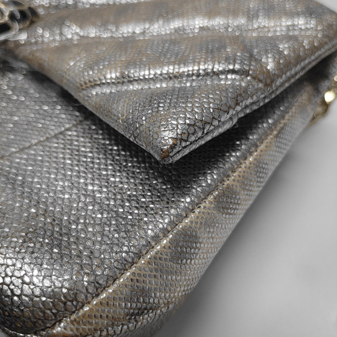 SERPENTI CABOCHON Small Quilted Python Beige