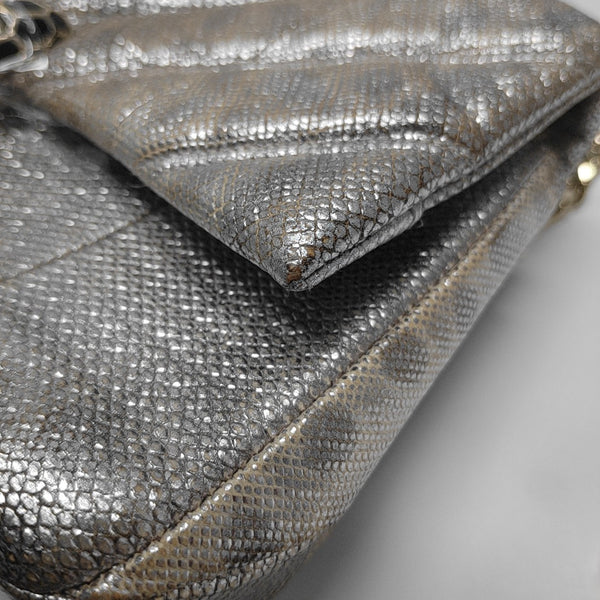 SERPENTI CABOCHON Small Quilted Python Beige