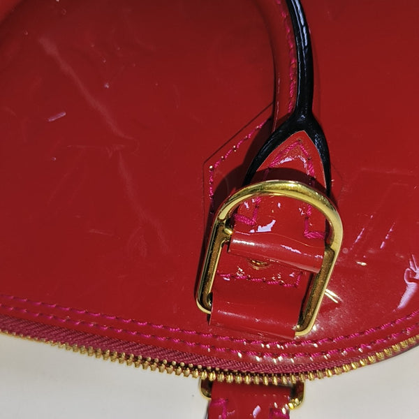 Authenticated pre-owned  ALMA BB Monogram Patent Leather Red - Shoulder Bag at Looply