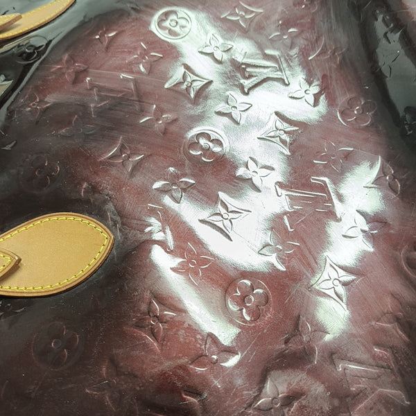 BRENTWOOD Monogram Patent Calfskin Red